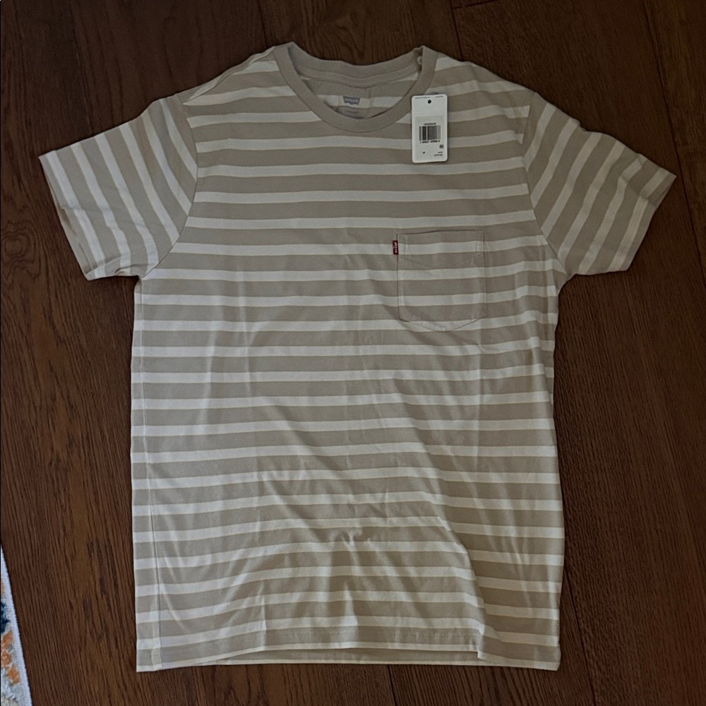 Levi's Classic Pocket T-shirt - Tan Stripe